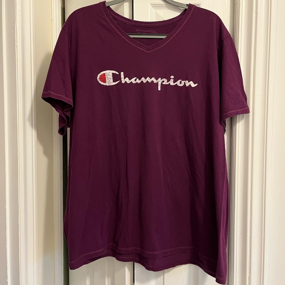 Champion Deep Purple Tee with Logo